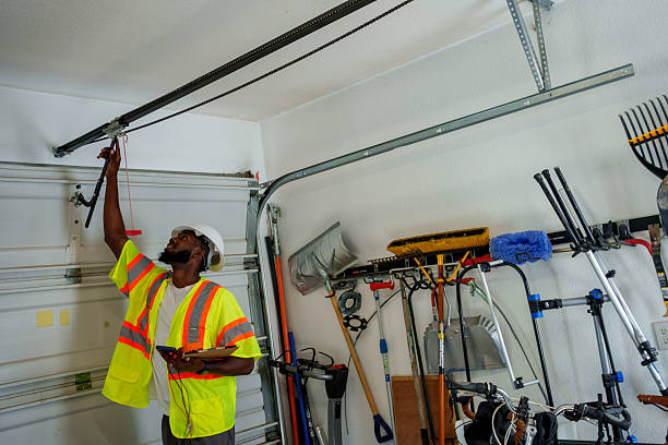 Professional Garage Door Panel Replacement technician working in Feather Sound, FL
